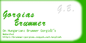 gorgias brummer business card